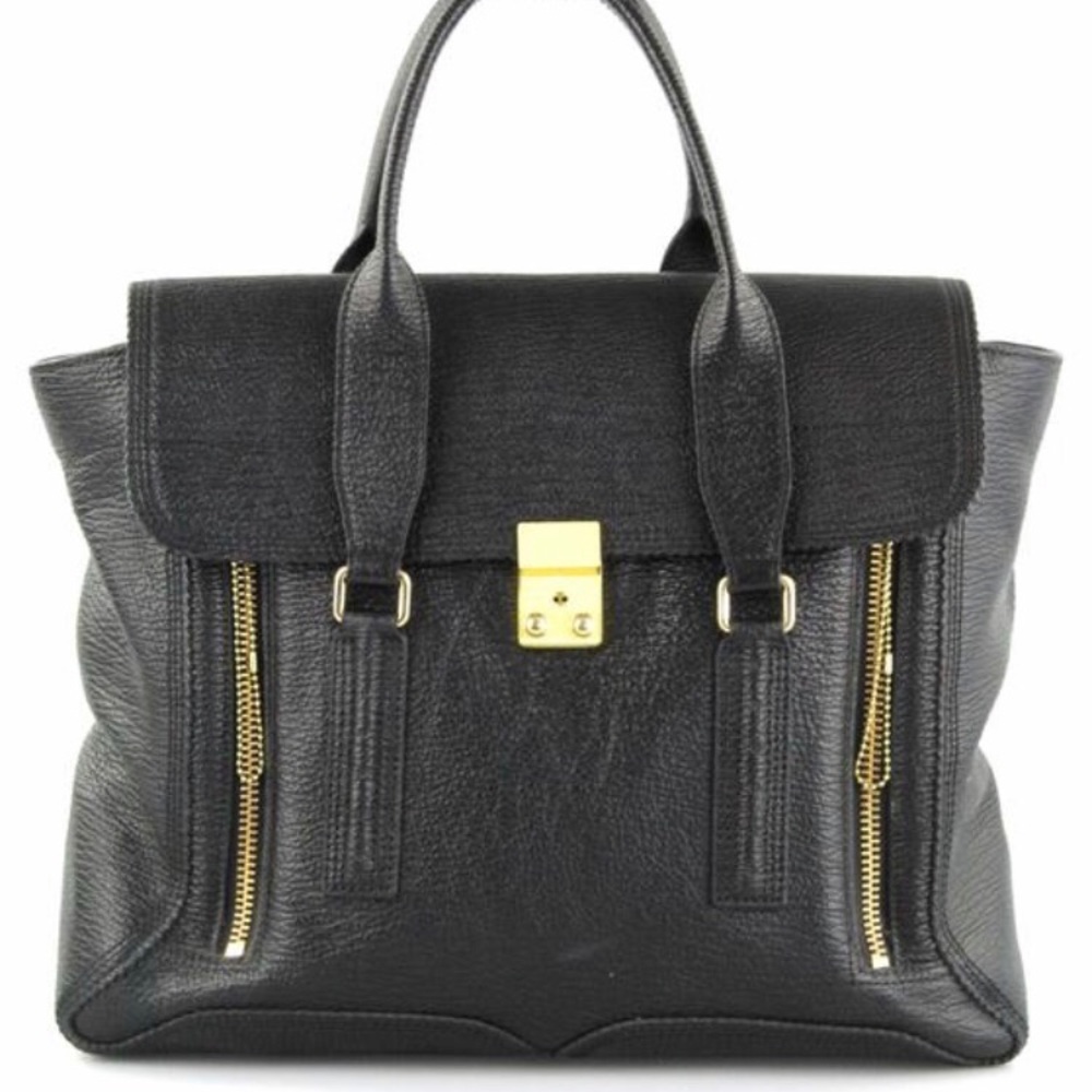 3.1 Phillip Lim Pashli Large Black Leather
